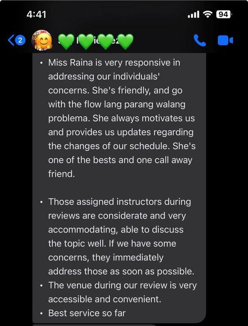 Candidate message screenshot