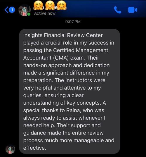 Candidate message screenshot