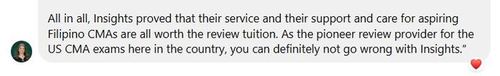 Candidate message screenshot