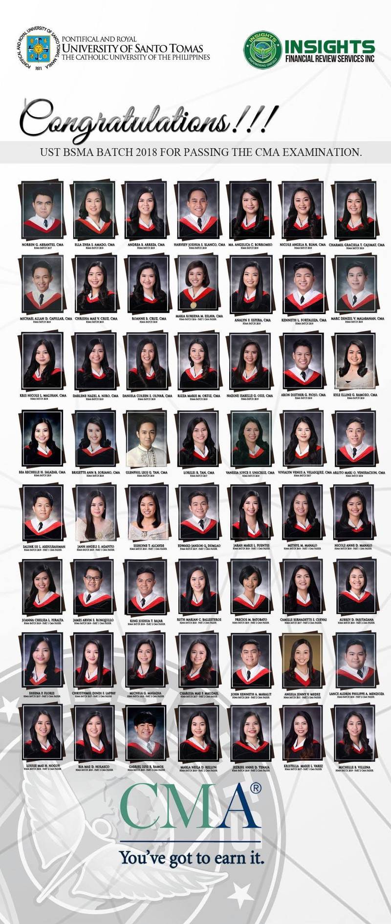 UST CMA passers