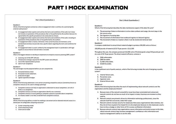 CMA mock examination interface